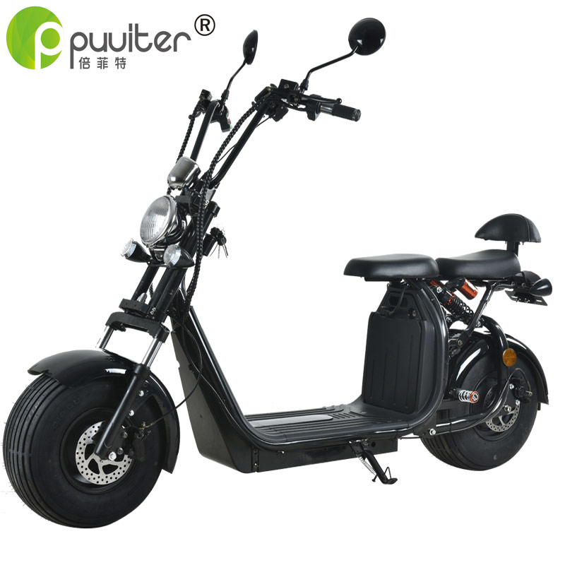 EEC/COC 1500W 60V20A Adult Electric Motorcycle Electric citycoco Scooter with doubel battery long distance  C07A-3