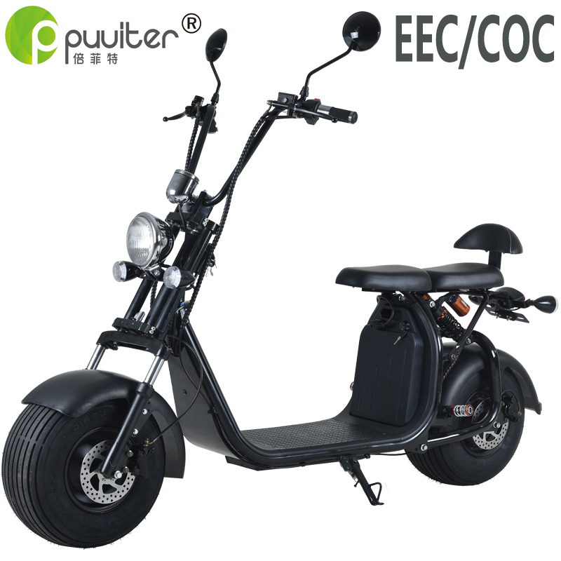 EEC/COC 1500W Electric citycoco scooter with double seat C07A-2
